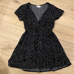 Princess Polly tie waist low plunge mini dress.